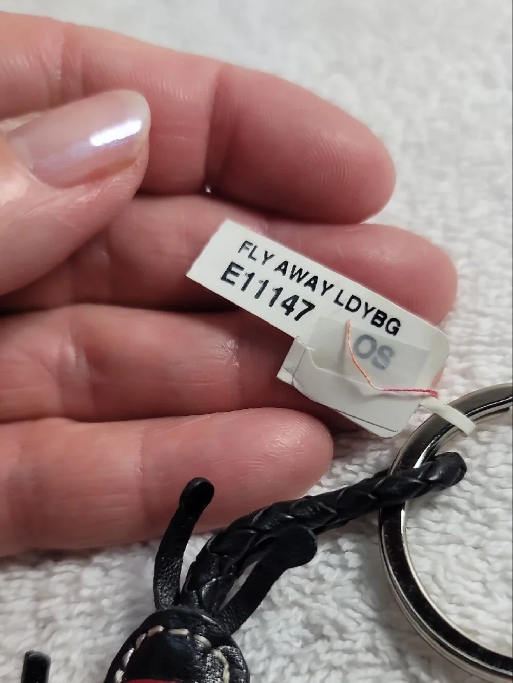 Brighton Leather Ladybug Keychain NWT